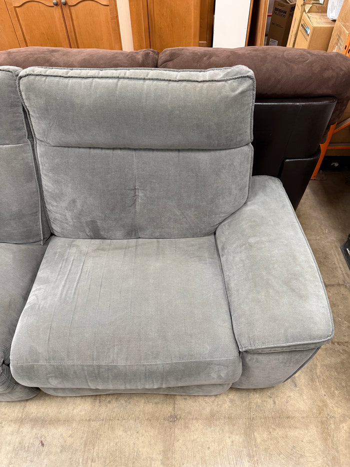 Light Grey 3-Seater Sectional Sofa + Ottoman