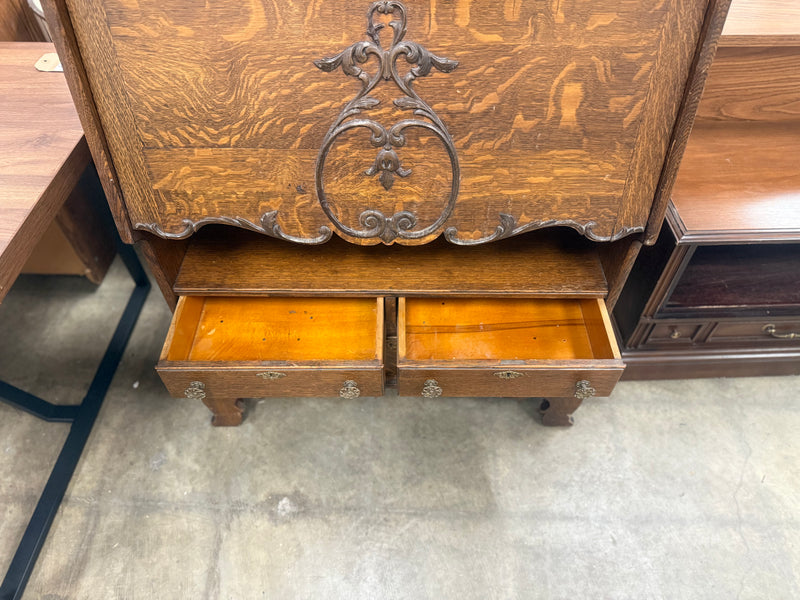 Antique Solid Wood Secretary Cabinet