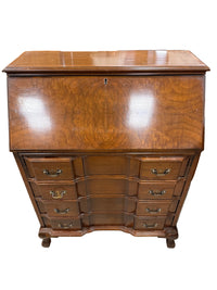 Dark Brown Slant-Front Secretary Desk