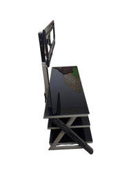Black Glass TV Stand