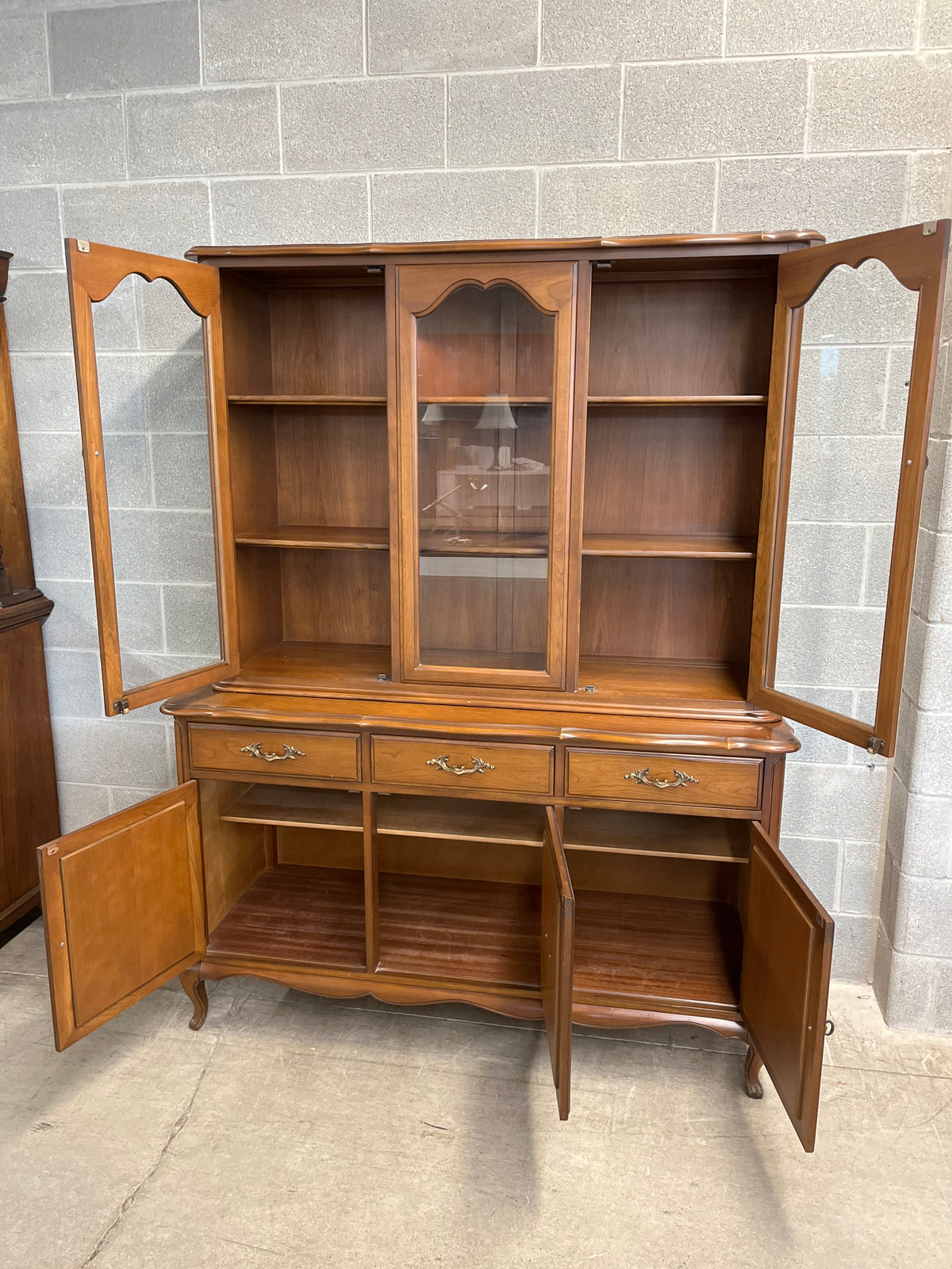 54"W Solid Wood Gibbard Buffet and China Cabinet