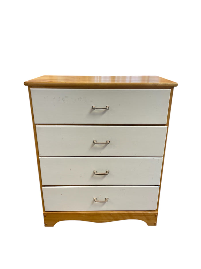 Solid Wood 4-Drawer Tallboy Dresser