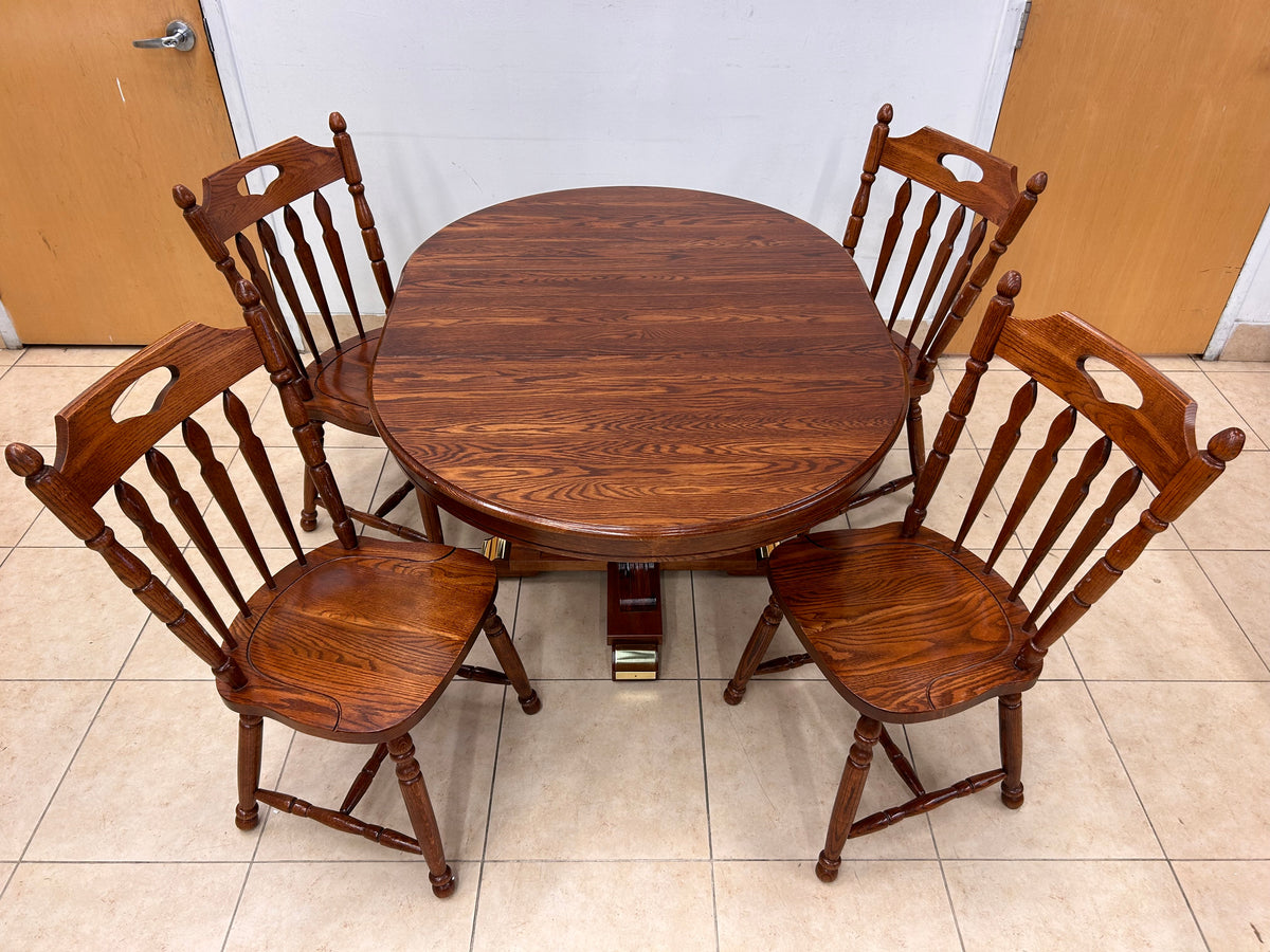 Solid Oak Dining Set - Round Table