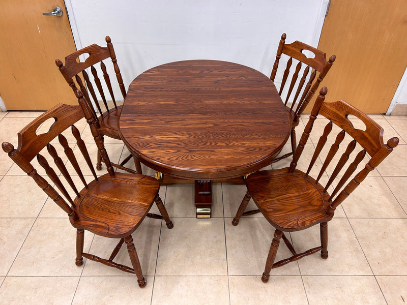 Solid Oak Dining Set - Round Table