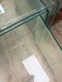 Clear Glass Bent Waterfall Table Set