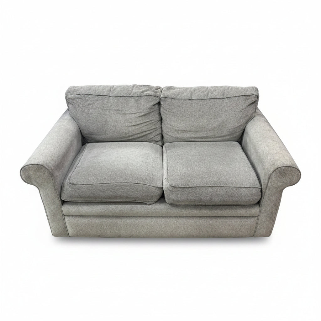 Grey Plush Loveseat