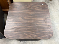 Woodgrain Top and Back Squared Accent Table