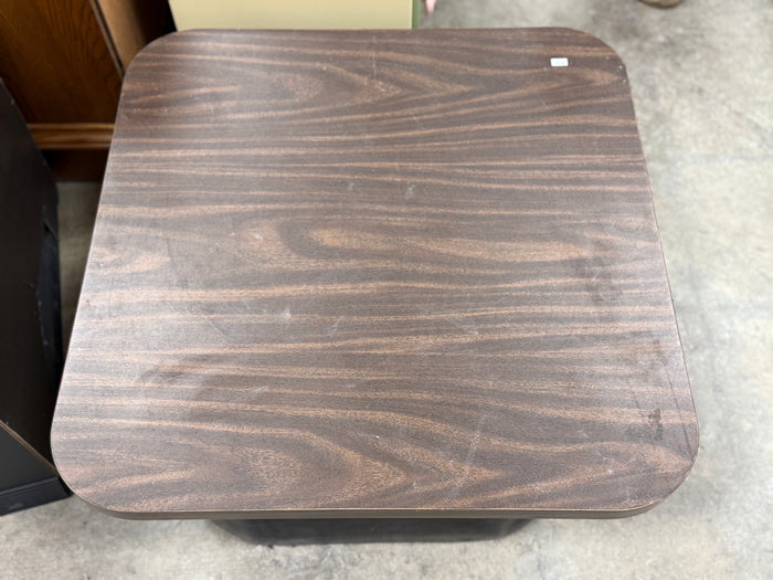 Woodgrain Top and Back Squared Accent Table