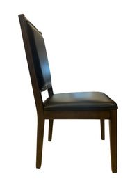 Dark Brown Leather Dining Chairs - A set of 6