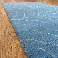 3x5-ft Tingpa Nickel Blue Rug, Wool and Silk, 2-0060554