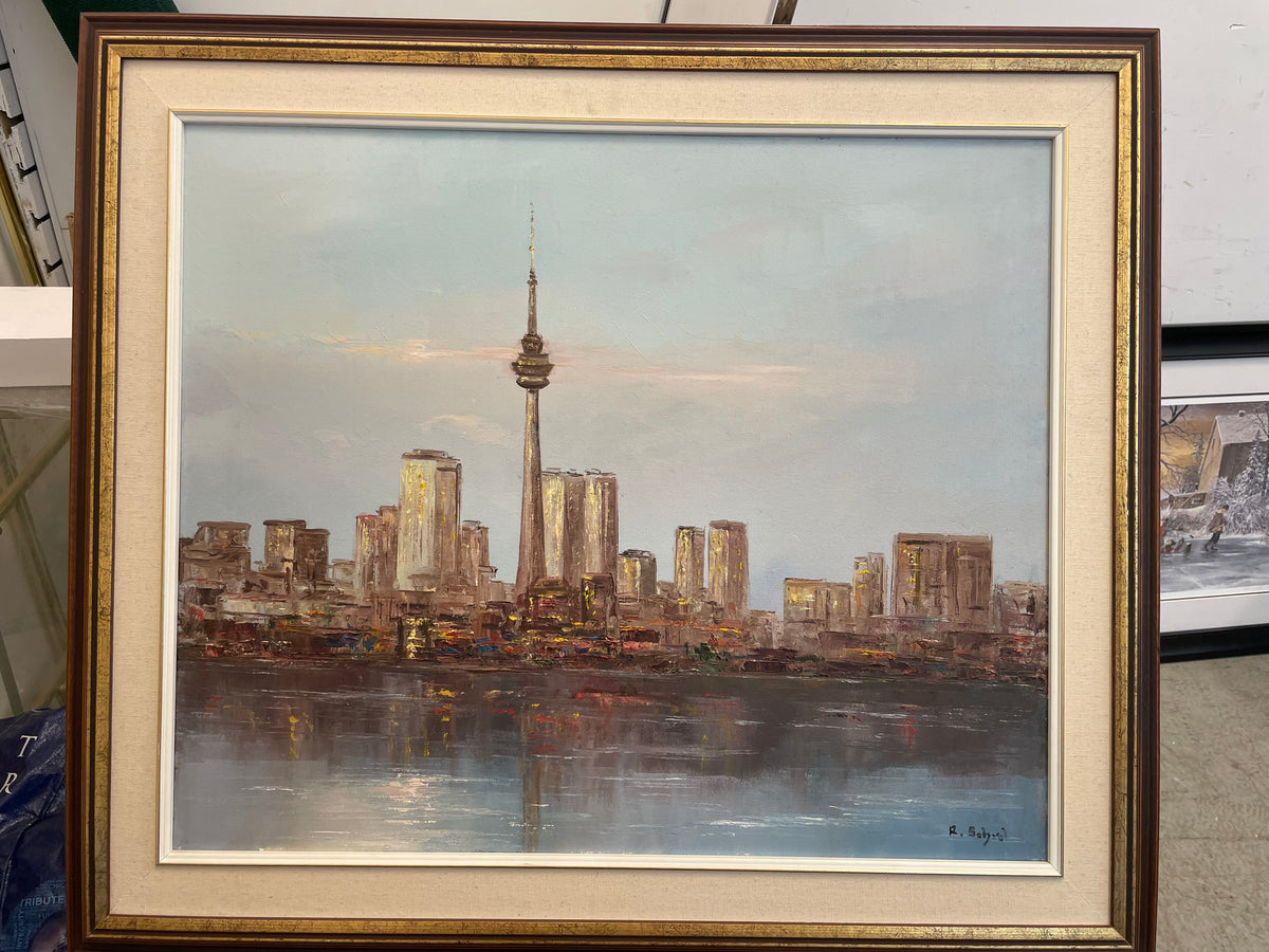 Artwork - Original oil painting by Canadian artist Rose Schul - Toronto Skyline