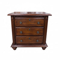 Traditional 3-Drawer Wood Nightstand