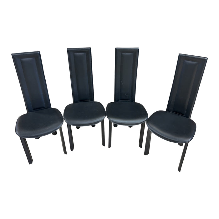 Cureo Faux Leather Dining Chairs Set - A Set of Four