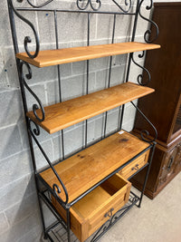 36" Bakers Rack Style Hutch