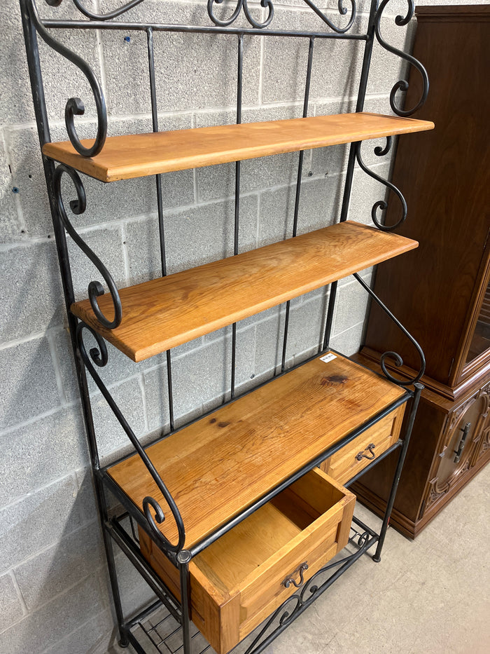 36" Bakers Rack Style Hutch