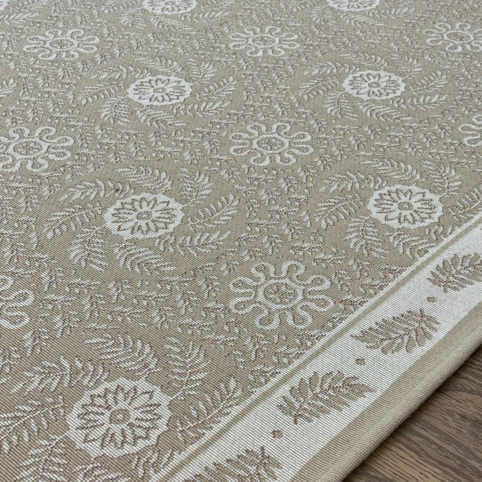 6×9-ft Beige Floral Rug – Premium Material, 54
