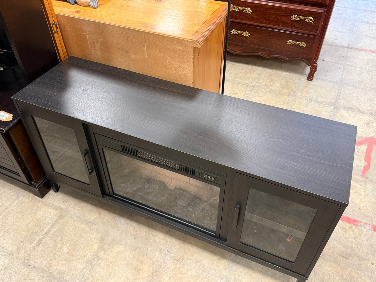 Black Electric Fireplace