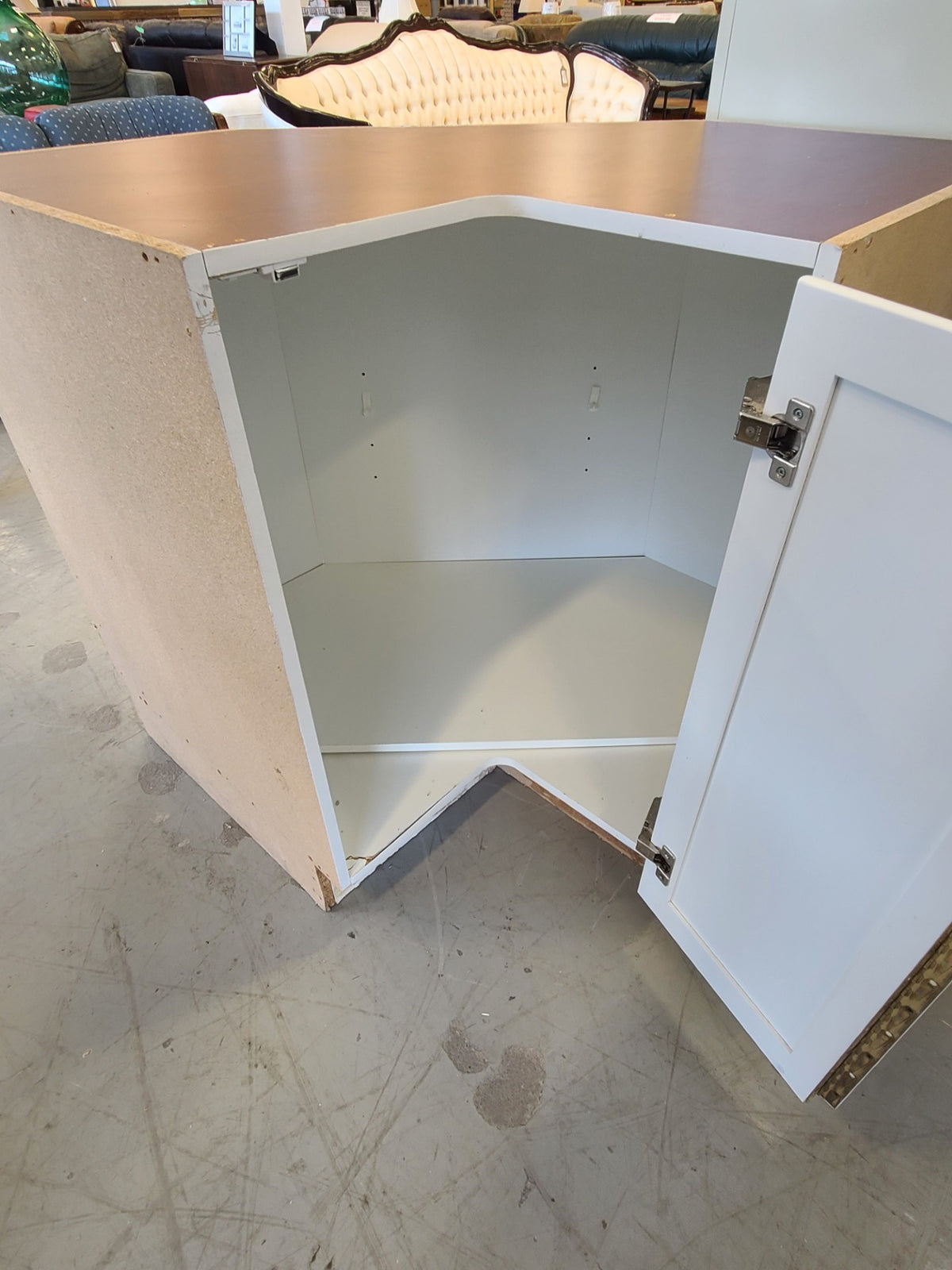 White Corner Kitchen Cabinet