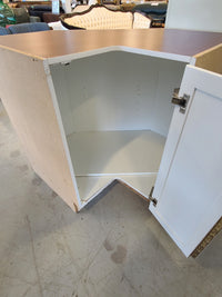 White Corner Kitchen Cabinet