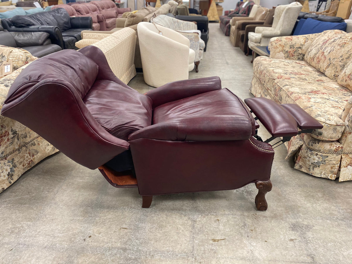 Burgundy Pleather Recliner