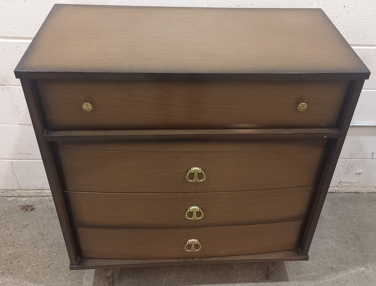 Mid-Century Modern Style Wooden Dresser with Four Drawers