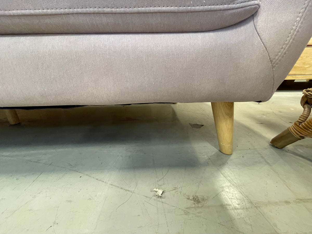 Dusty Rose Pink Fabric Sofa