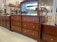6-drawer Dresser with Attached Mirror (Round Pulls)
