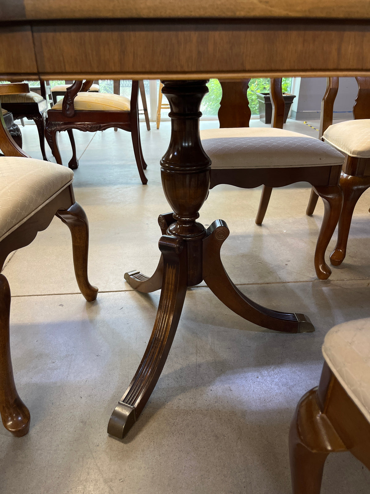 66"W Dining Table & 6 Chairs