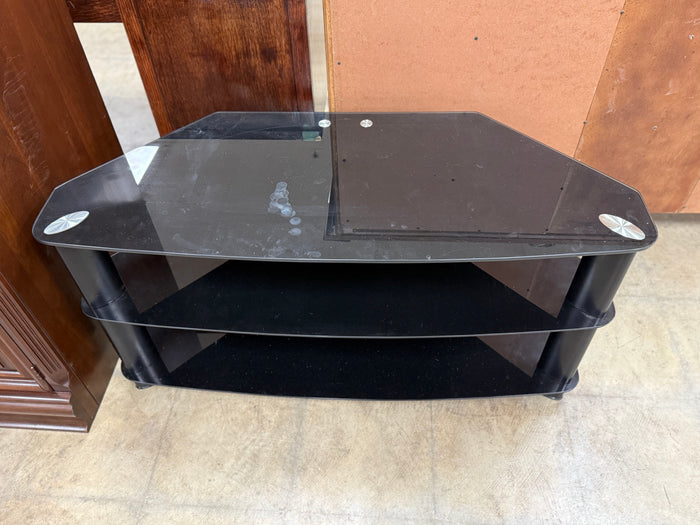 Sleek Black 3-Tiered TV Stand