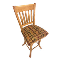 Solid Wood Counter Height Swivel Bar Stools (Set of 2)