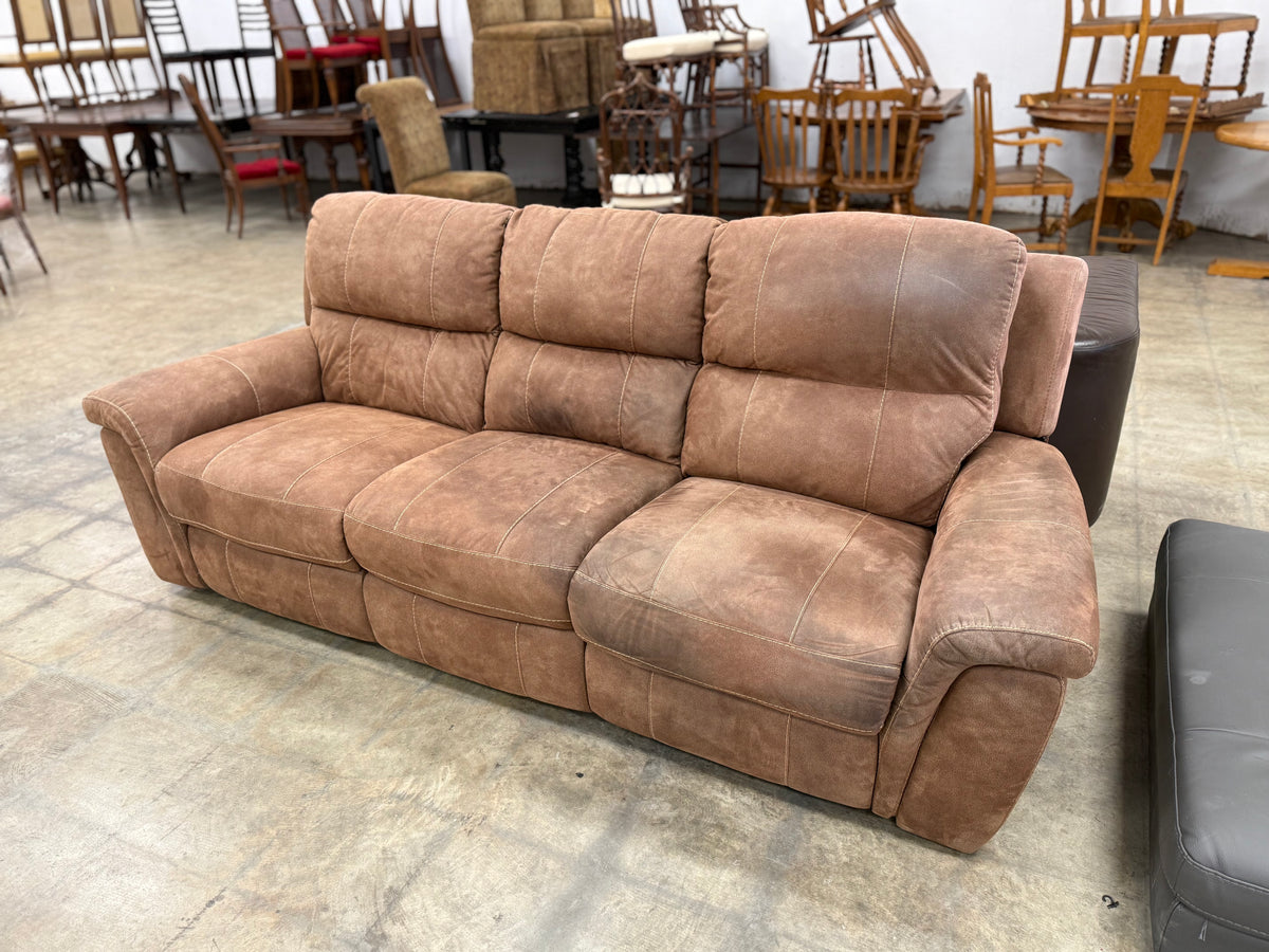 Burnt Brown 3-Seater Recliner Sofa