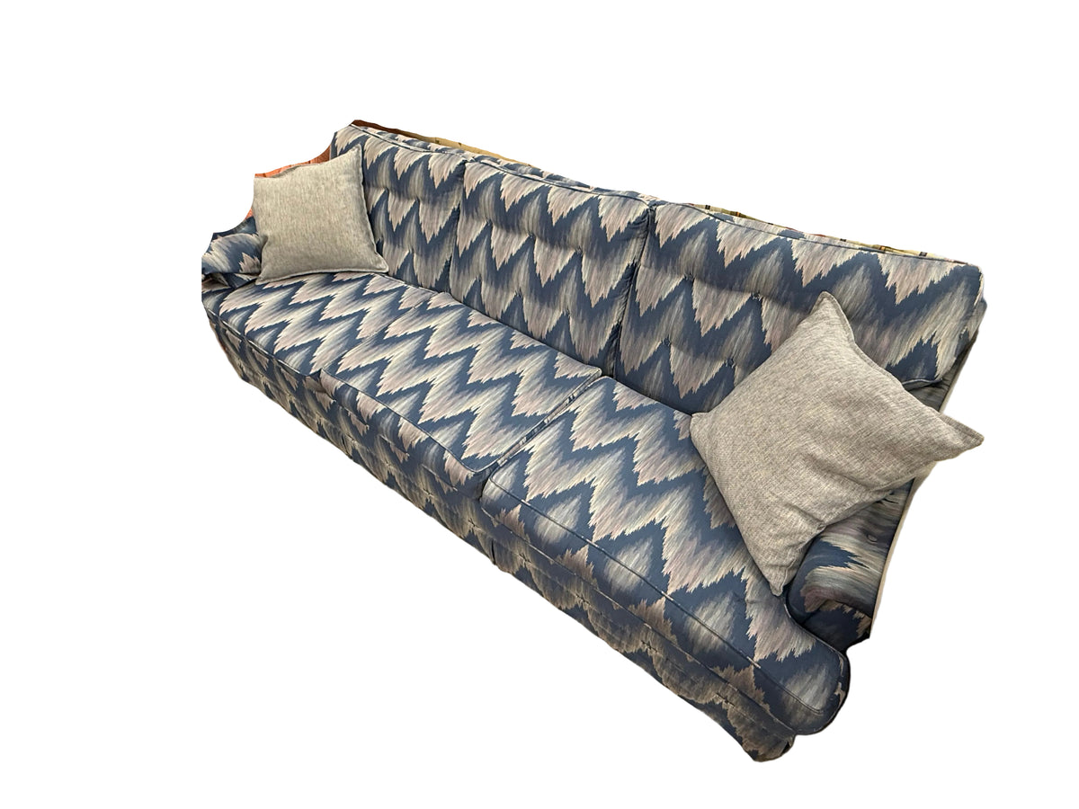 Chevron Flame-Stitch Pattern 3-Seater Sofa