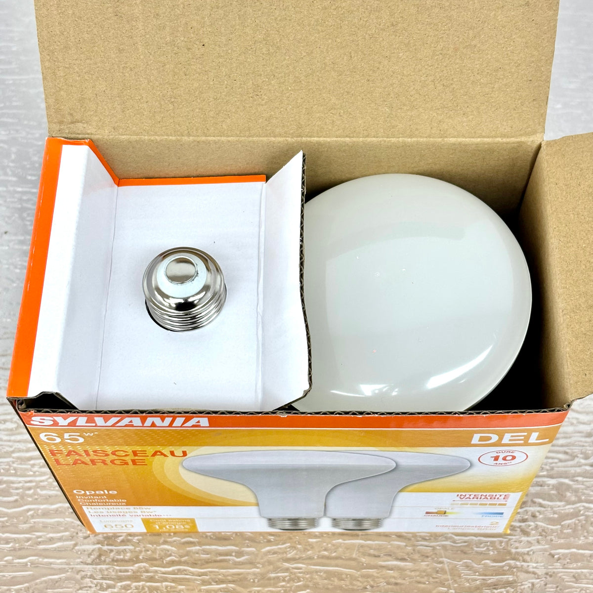 2-Pack Sylvania LED BR30 Plastic Bulb, E26 Medium, 8W, 120V, 2700K, 73954-A