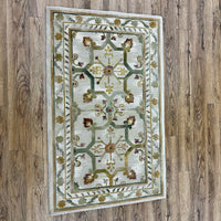 3x5-ft Floral Medallion Area Rug – 100% Wool, Hand Woven, 236