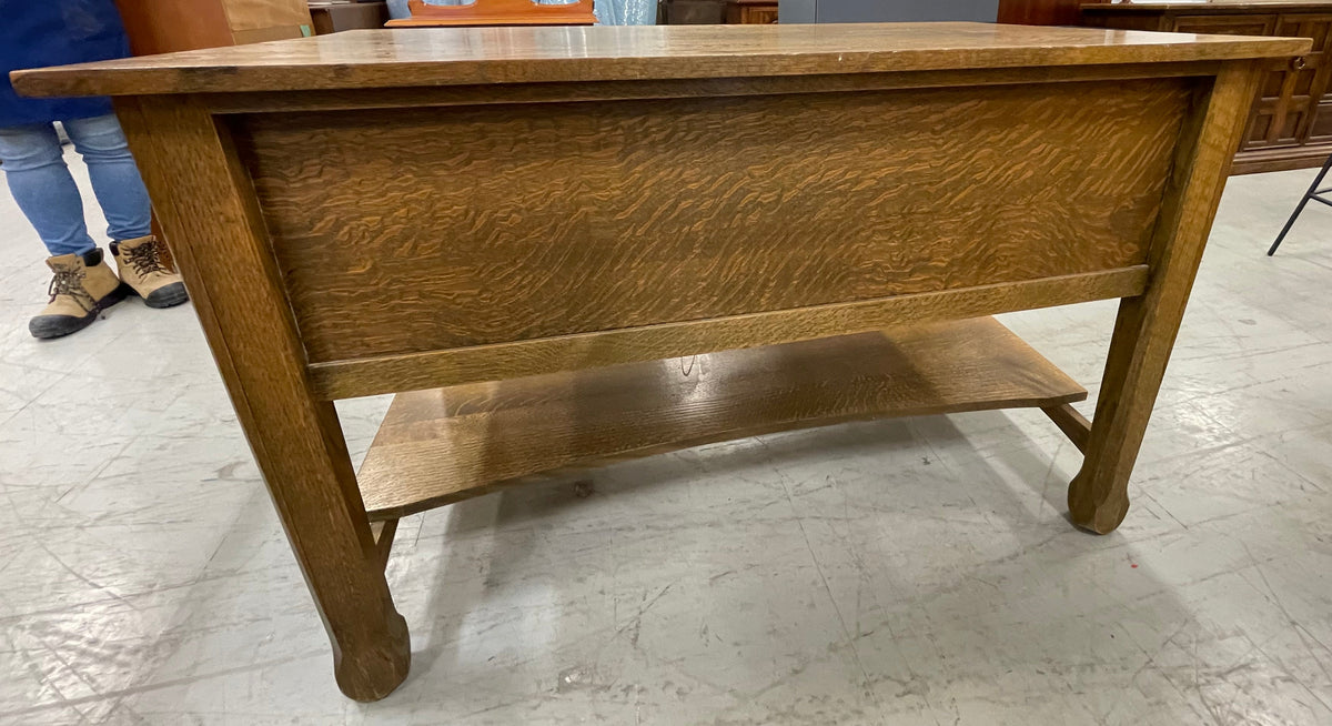 Versatile Banker's Desk in Oak