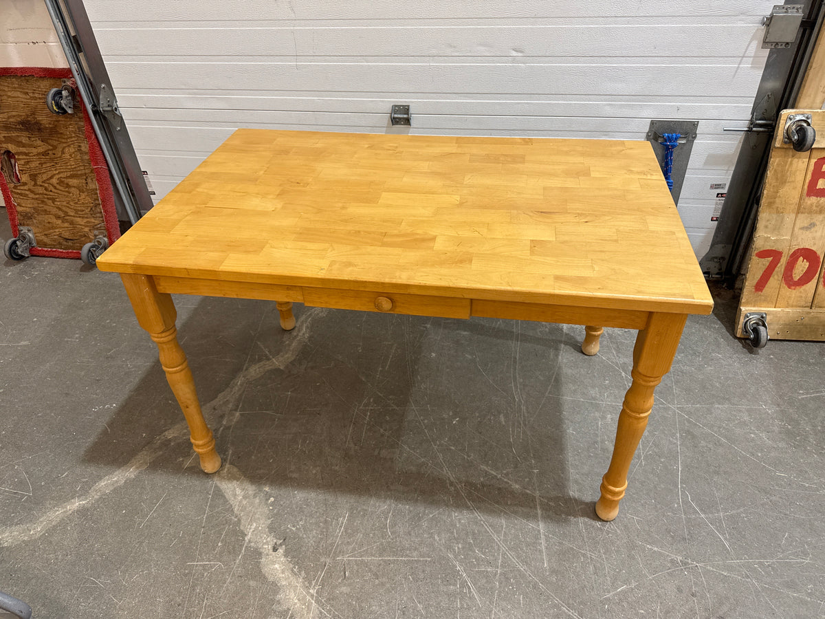 48 in. W Farm Table With Drawer