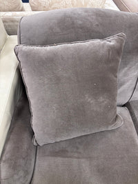 Grey Velvet 3-Seater Sofa