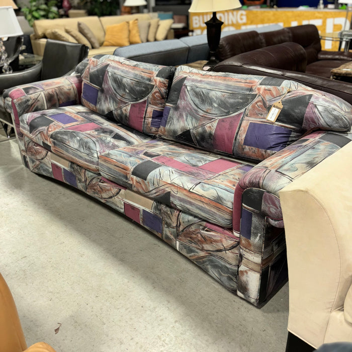 90-Inch Wide Artistic Sofa in Abstract Patterns