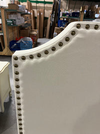 Cream Upholstered Double Bed