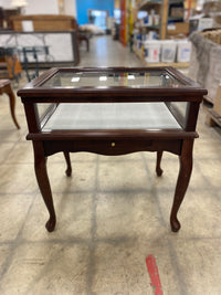 Glass Display End Table