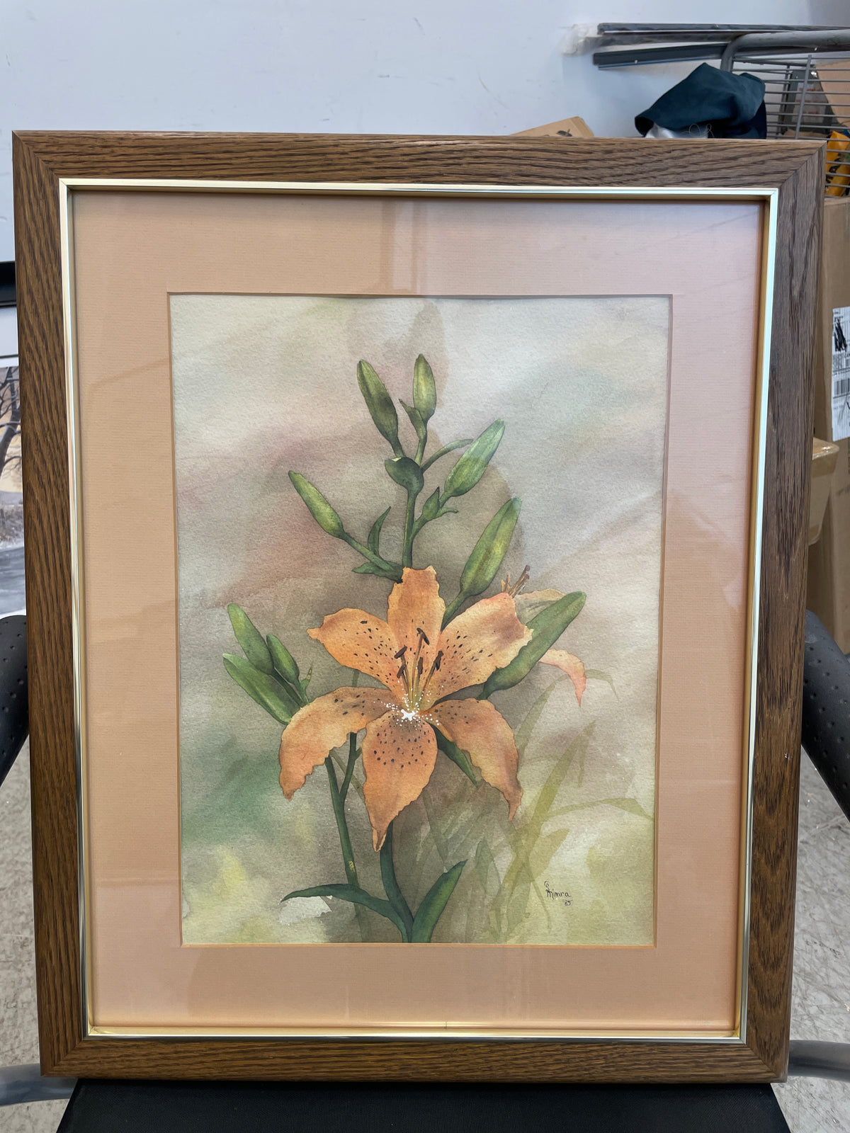 Artwork - Original Watercolour by Lily Mimra - Orange Lily