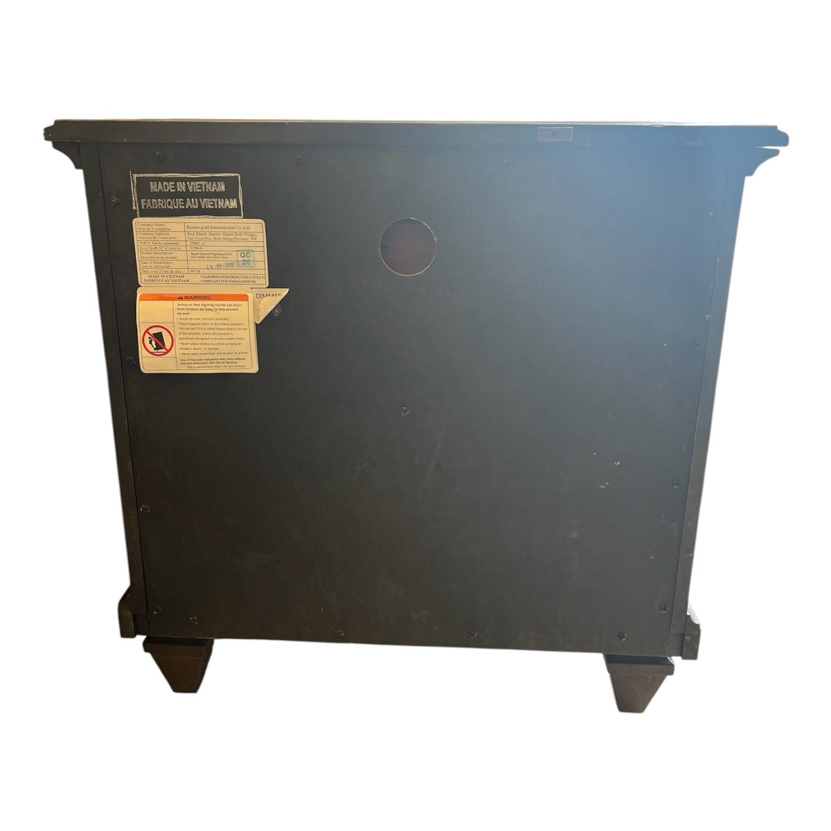 Weathered Grey Two-Drawer Nightstand