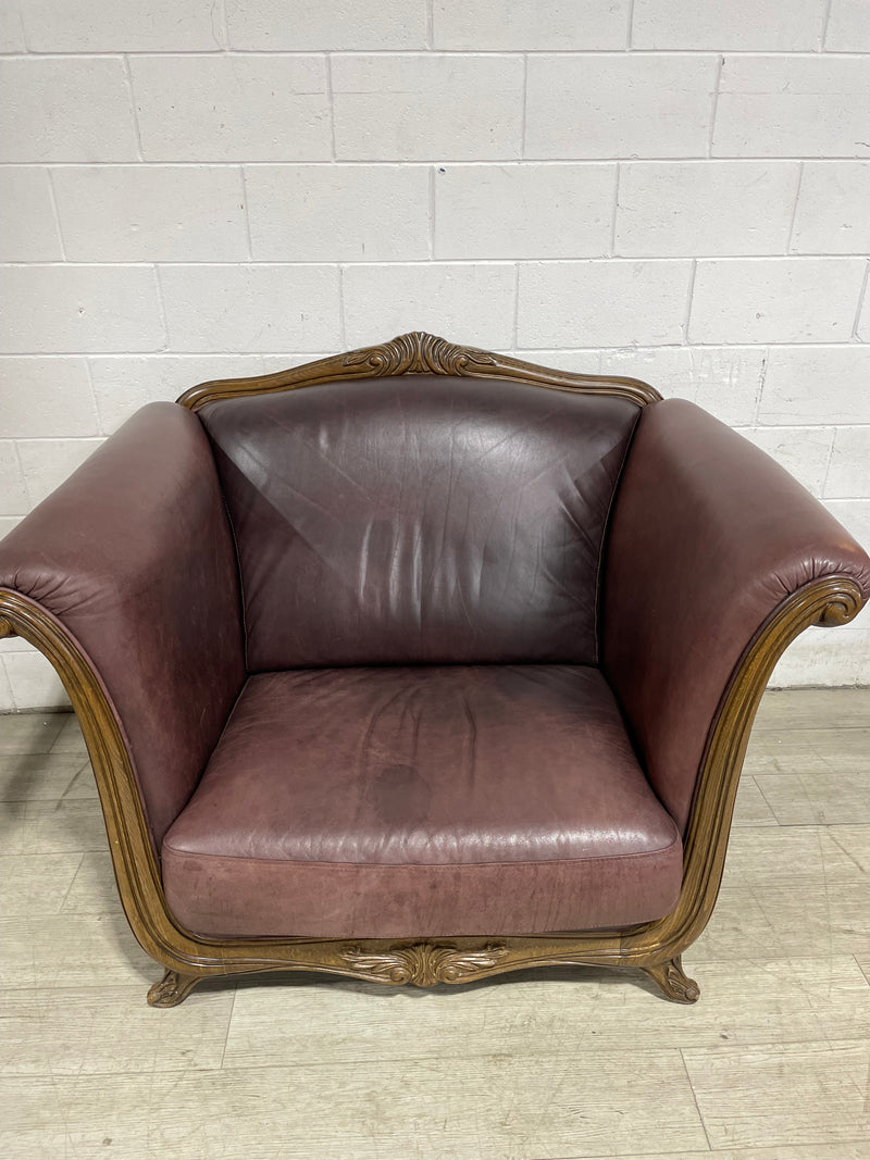 Faux Leather Armchair