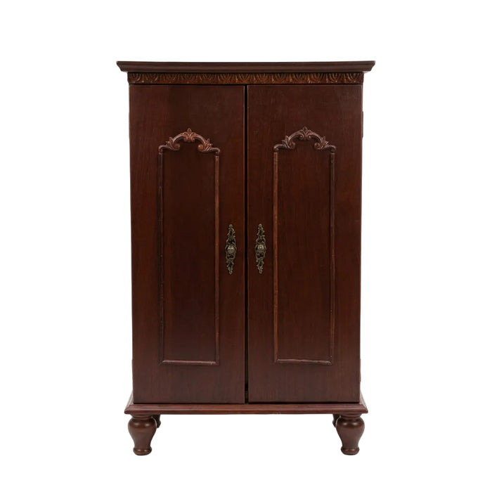 Small Wooden Maroon Cabinet
