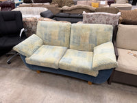 Mid-Century Blue & Yellow Abstract Modern Styled Sofa