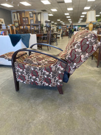 Brown & Red Cushioned Recliner