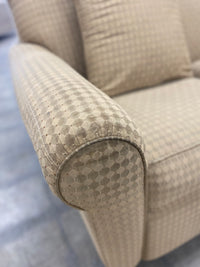 Champagne Patterned Electric Reclining Loveseat