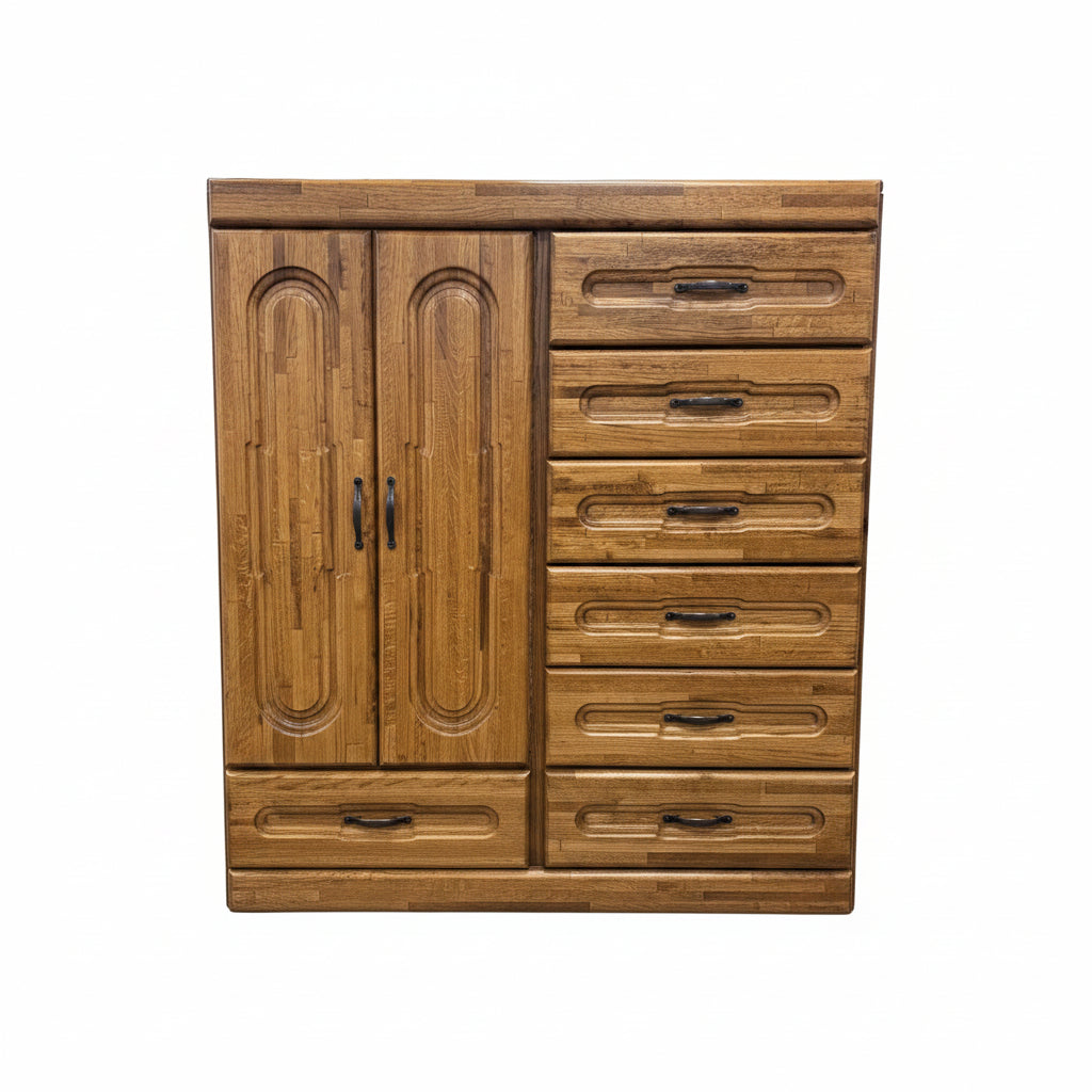 Solid Oak Bedroom Armoire Dresser