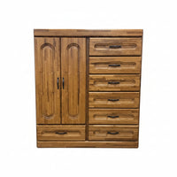 Solid Oak Bedroom Armoire Dresser