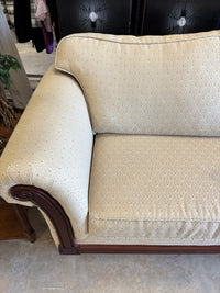 Vintage-Style Wood Frame Sofa